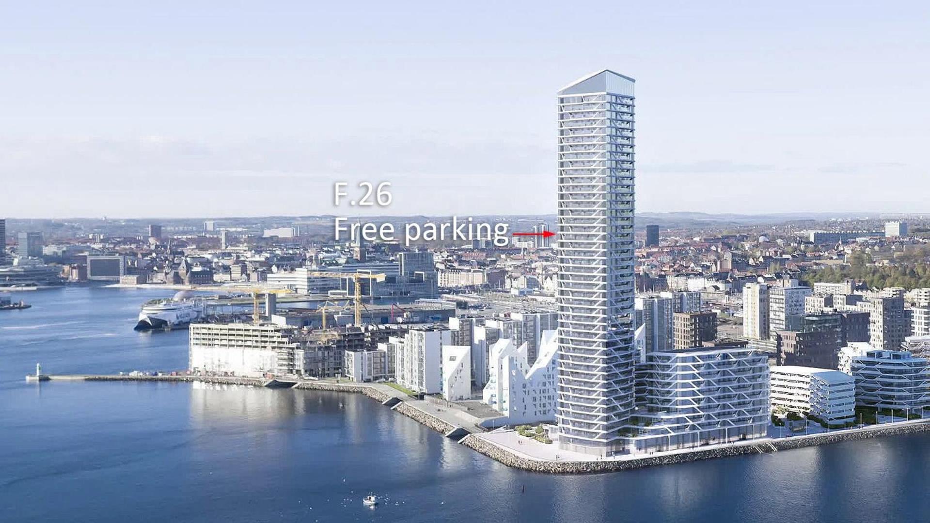 26-Etage Lejlighed Med Utrolig Havudsigt Århus Екстериор снимка